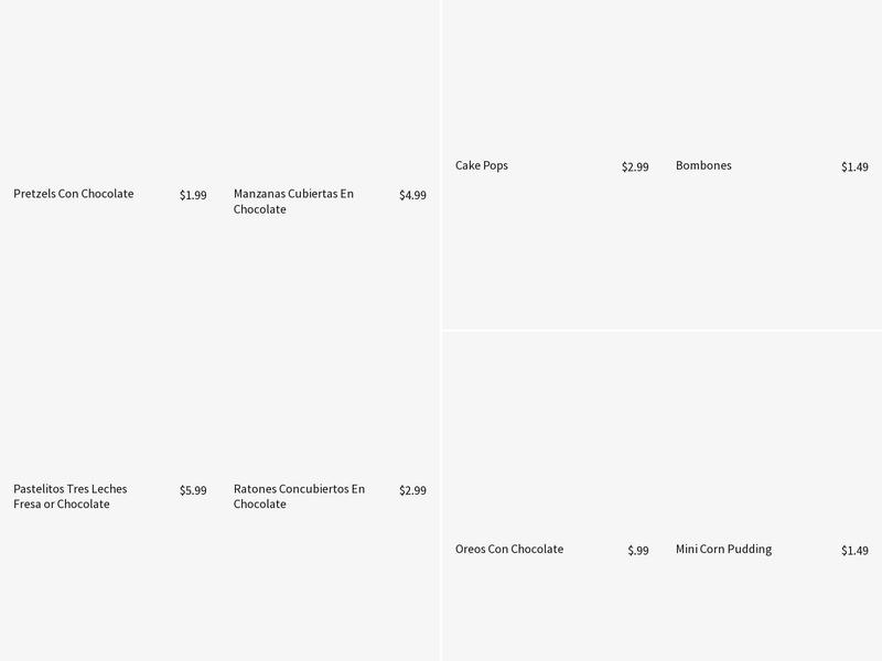 Azteca Bakery Menu