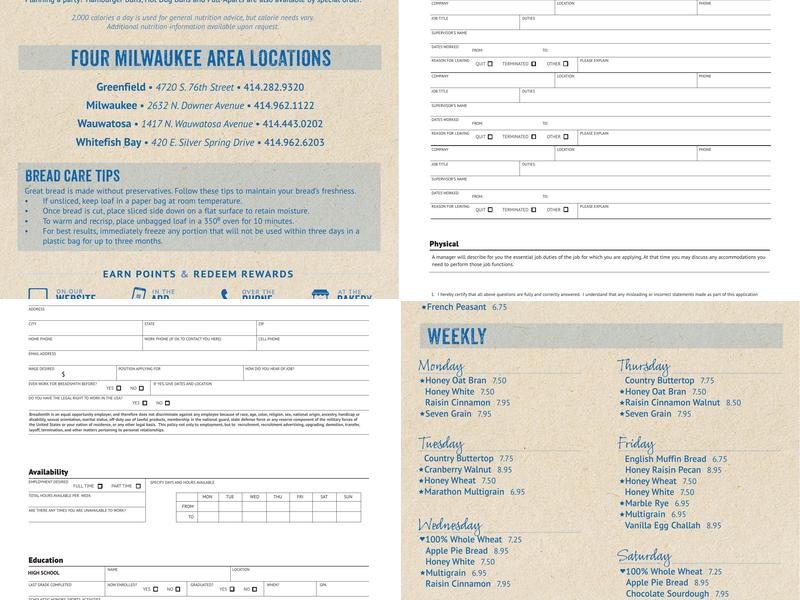 Breadsmith of Wauwatosa Menu