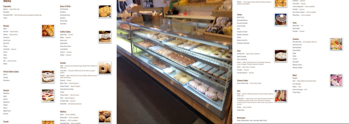 National Bakery & Deli | West – Brookfield Menu