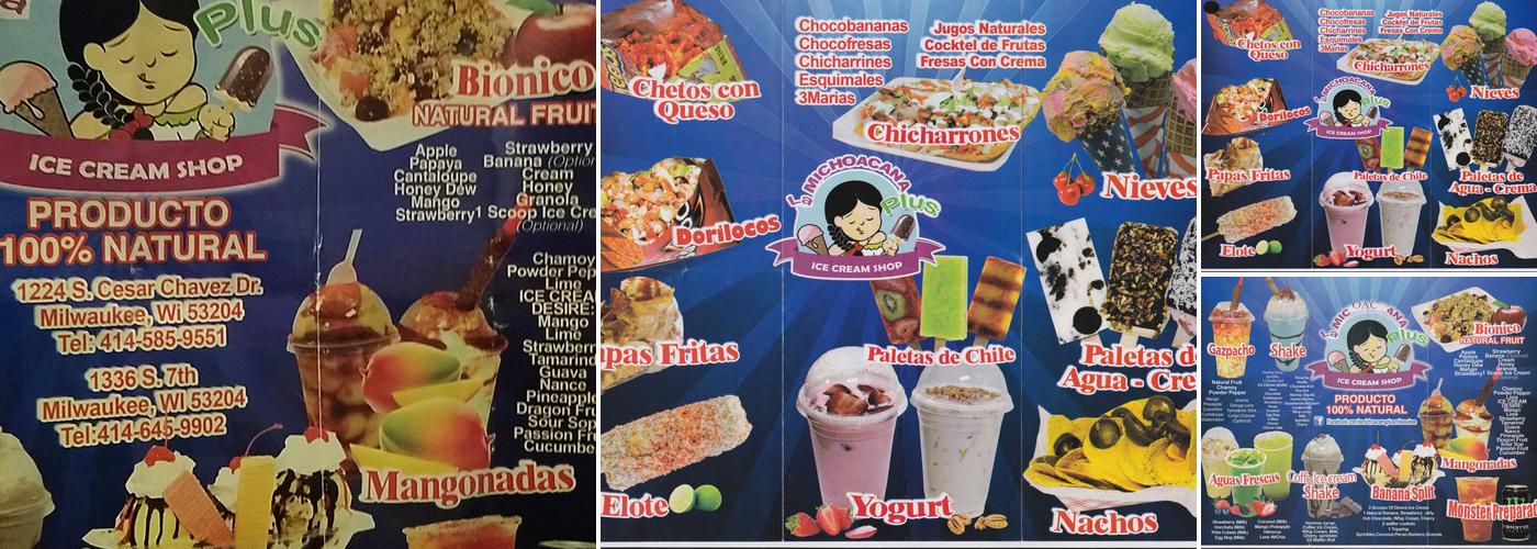 LA MICHOACANA PLUS 16th Menu