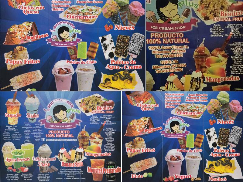 LA MICHOACANA PLUS 16th Menu