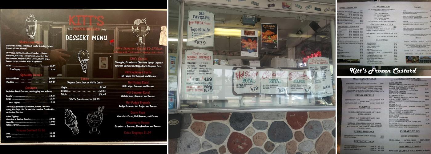Kitt's Frozen Custard Menu