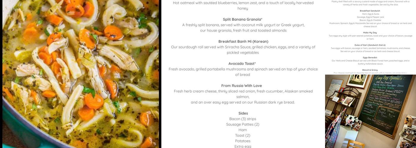 Rolling Pin Bake Shop Menu