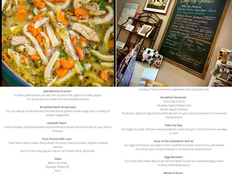 Rolling Pin Bake Shop Menu