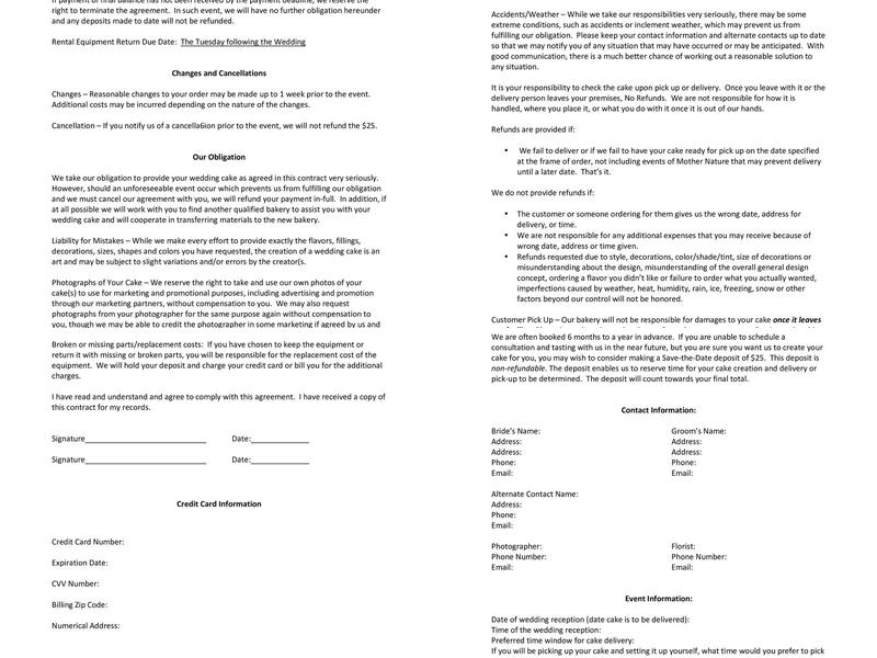 Simple Simon Bakery Menu