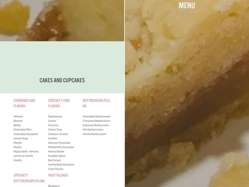 Bakery on Terrace Menu