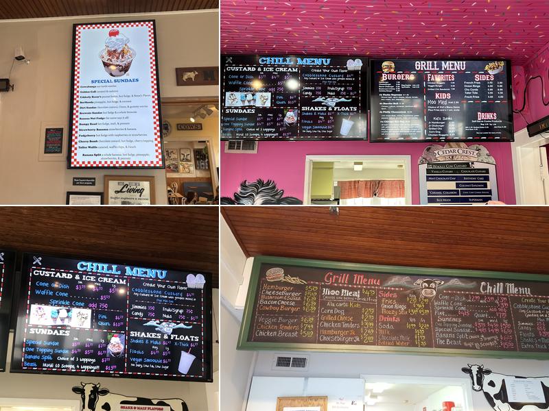 Wholly Cow Frozen Custard Menu