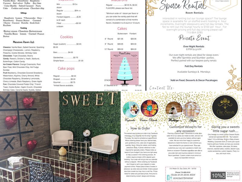 Chic Sweets Menu