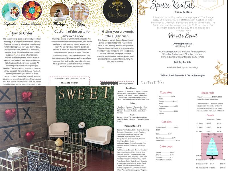 Chic Sweets Menu