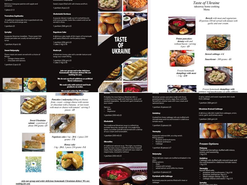 Taste of Ukraine Menu