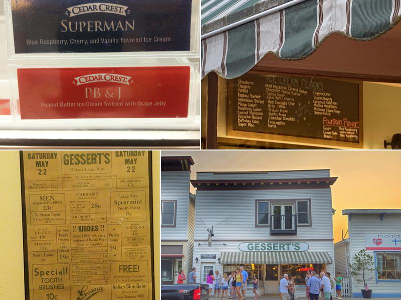 Gessert's Ice Cream and Confectionery Menu