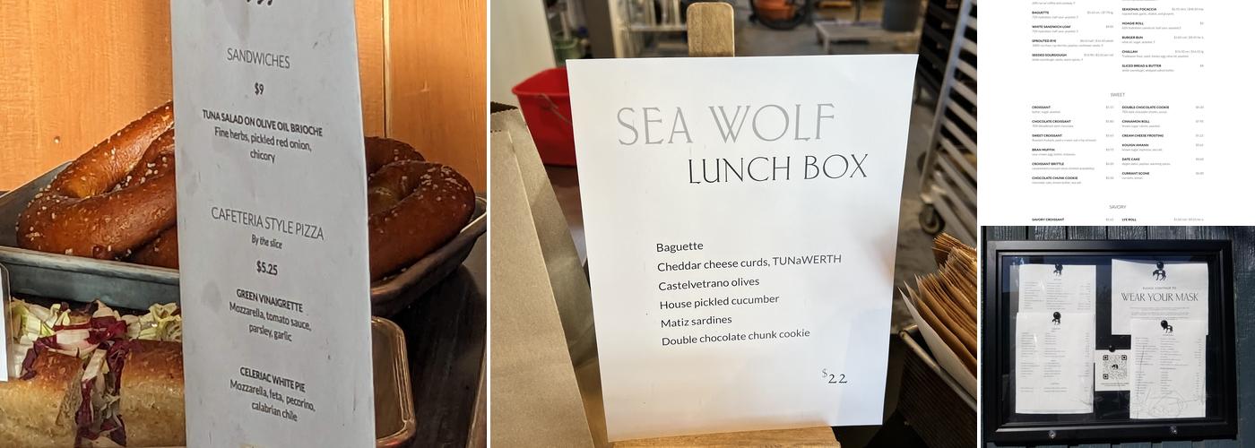 Sea Wolf Bakers Menu