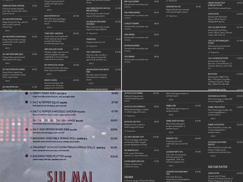 BaoziInn - London Bridge Menu