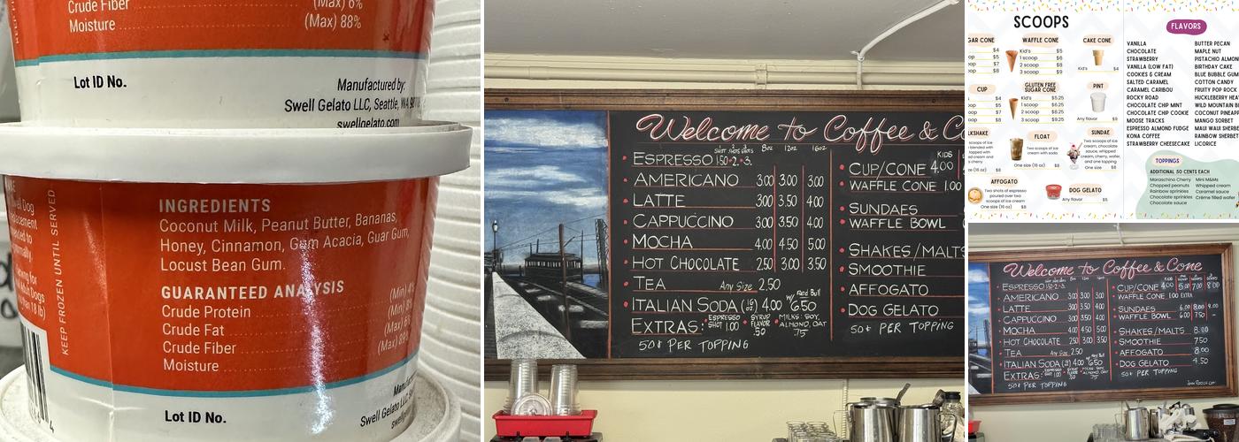Coffee & Cone Menu