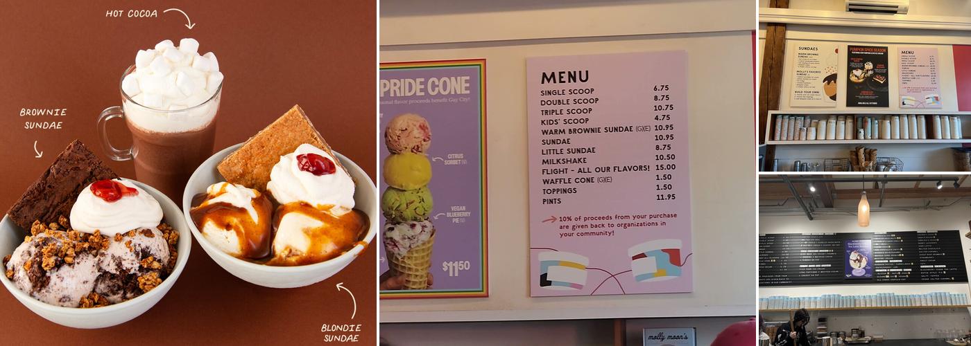 Molly Moon's Homemade Ice Cream Menu