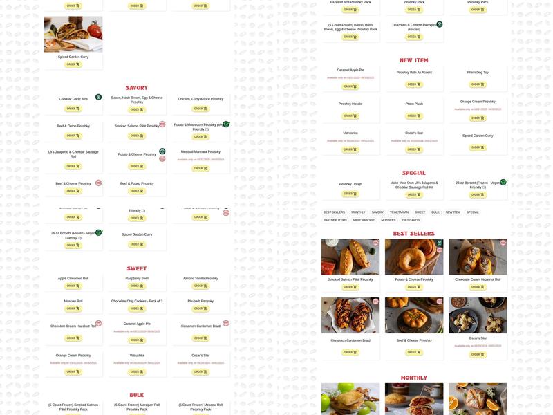 Piroshky Piroshky | Pike Place Market Menu