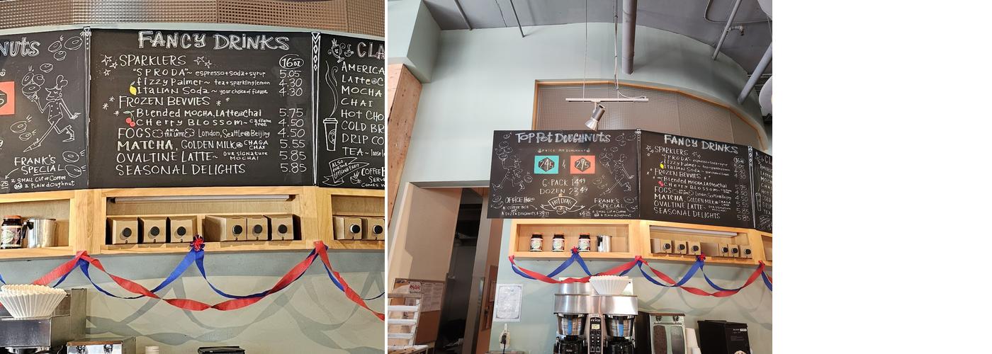 Top Pot Doughnuts Menu