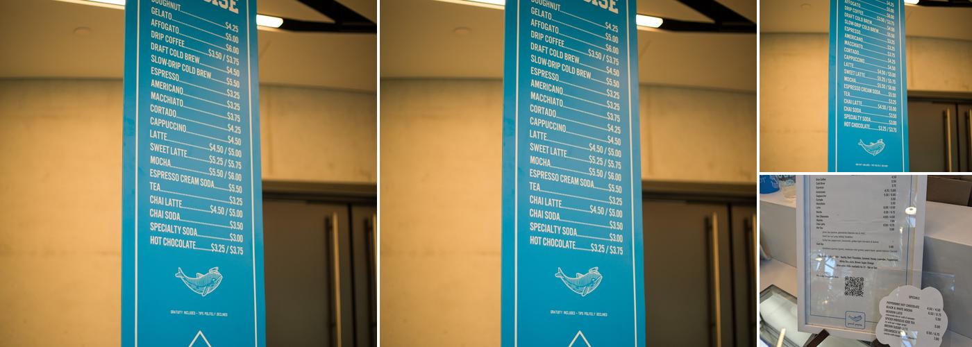 General Porpoise Doughnuts Menu