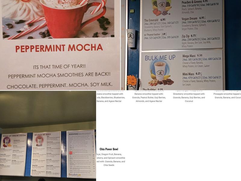 Emerald City Smoothie Menu