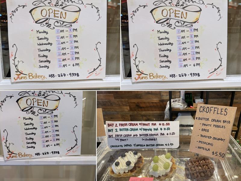 June Bakery Menu