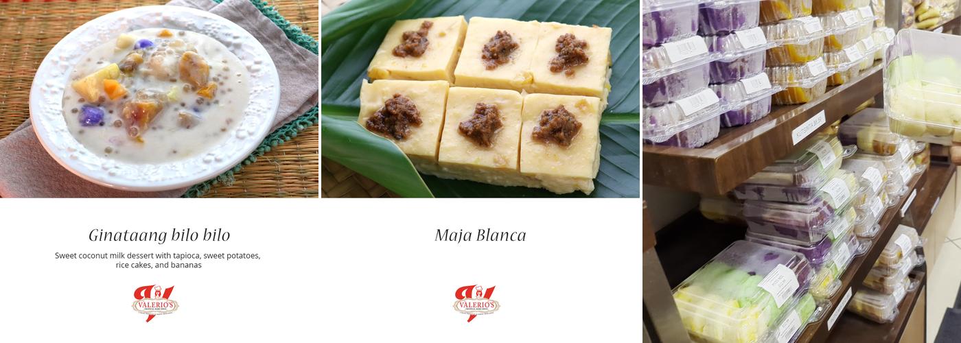 Valerio's Tropical Bakeshop Menu