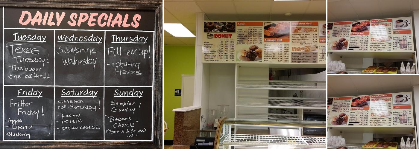 Crown Donuts Menu
