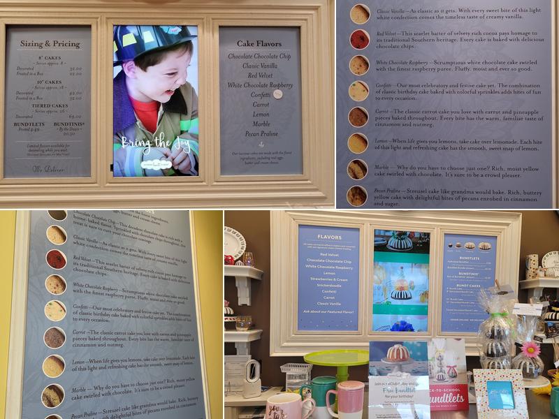 Nothing Bundt Cakes Menu