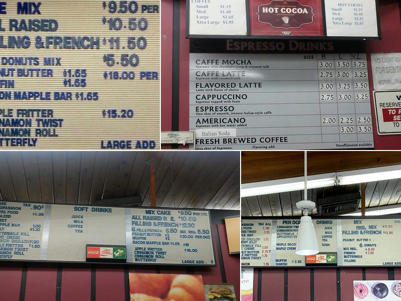 Henry’s Donuts Menu