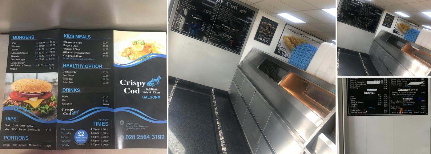 The Crispy Cod Menu