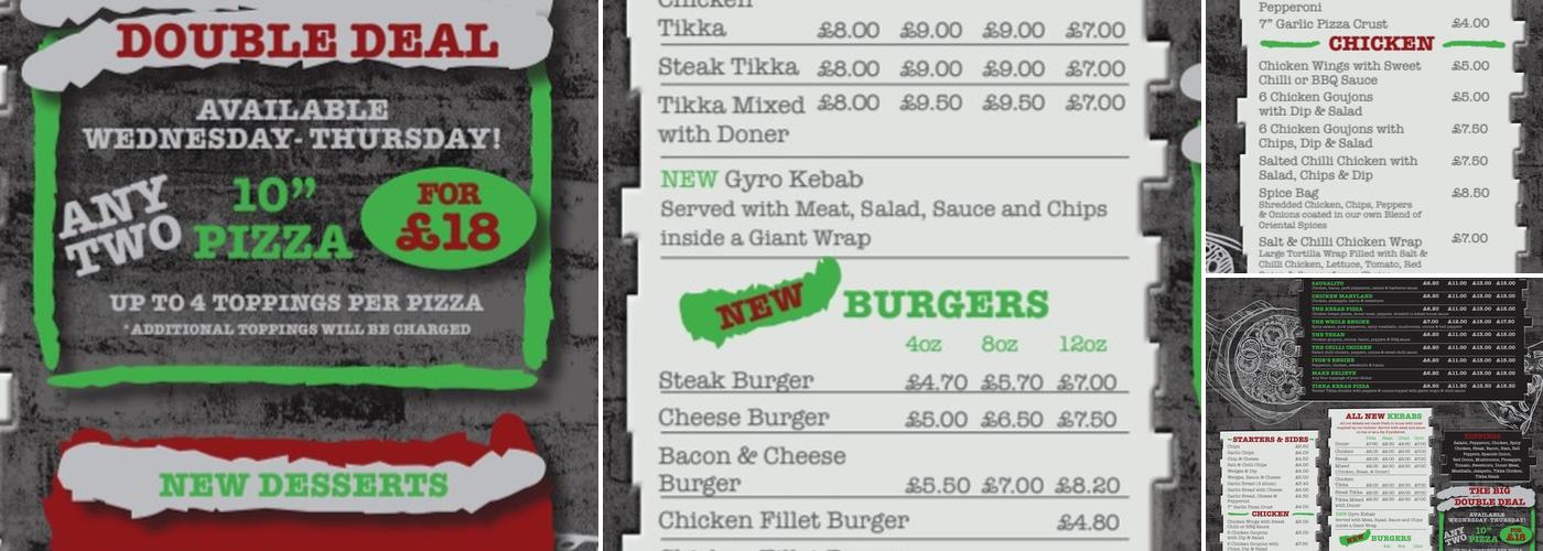 The Pizza Box Kilrea Menu