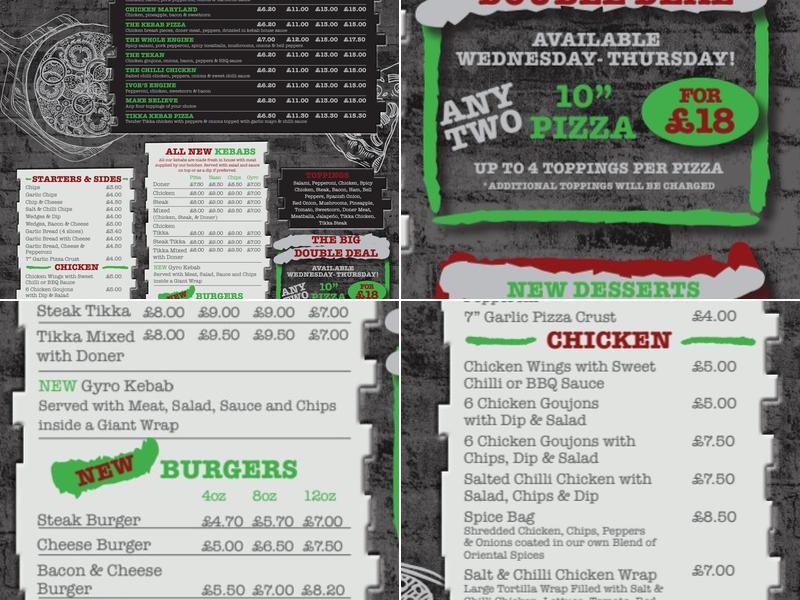The Pizza Box Kilrea Menu
