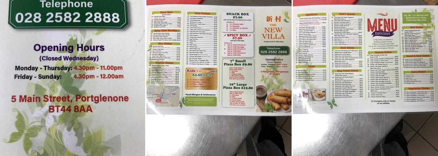 New Villa Chinese Takeaway