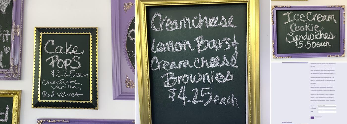 Icing on the Cake Menu