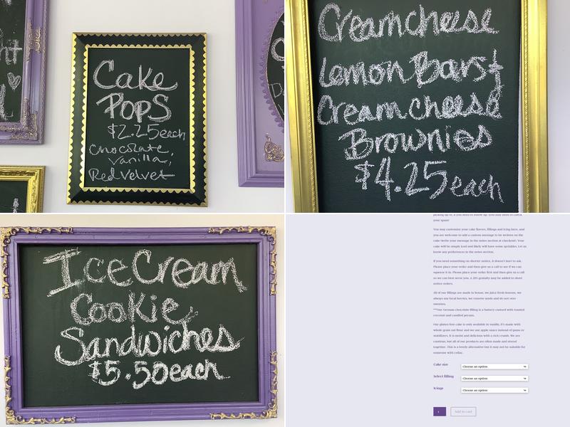 Icing on the Cake Menu