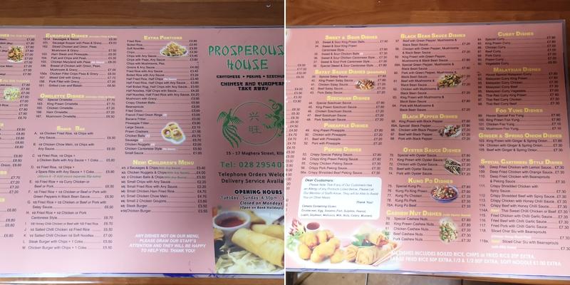 Prosperous House Chinese & European Takeaway Menu