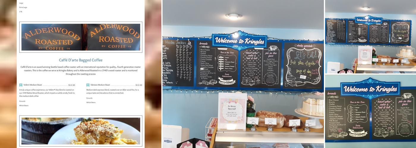 Kringles Bakery Menu