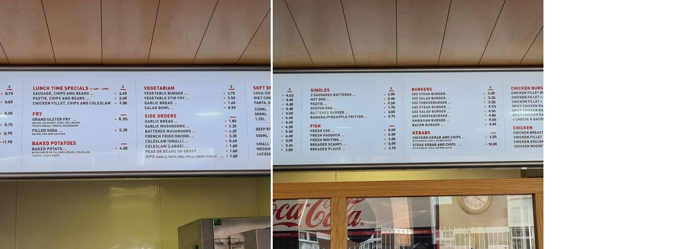 Flash In The Pan Carryout Menu