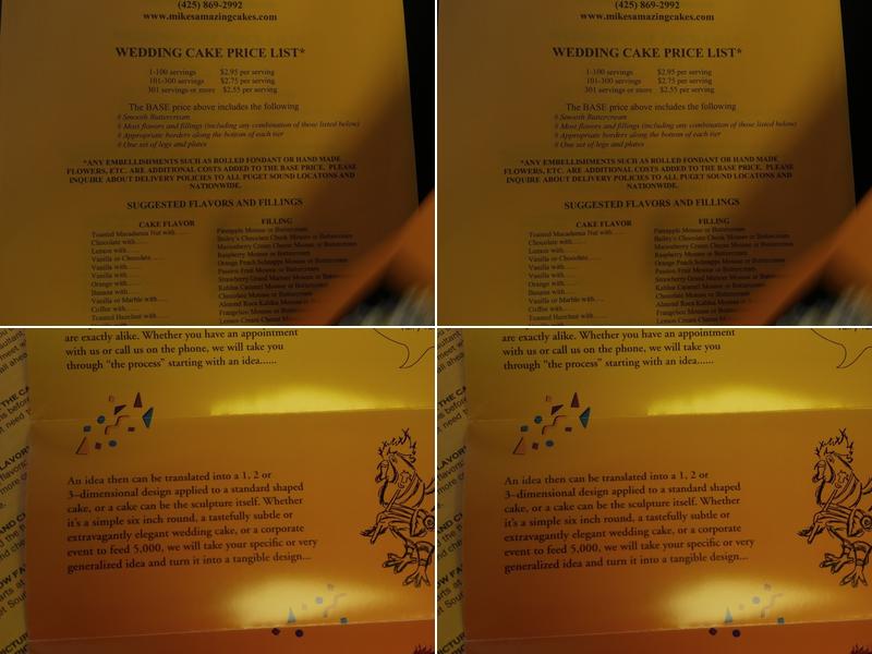 Mike's Amazing Cakes Menu