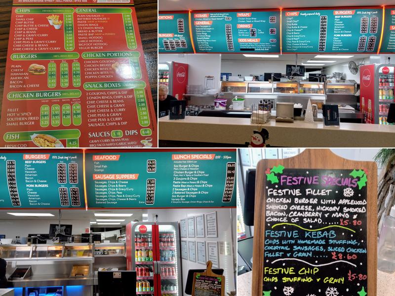 Maureens Chippy Menu