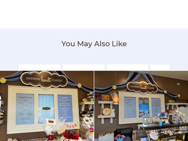 Nothing Bundt Cakes Menu