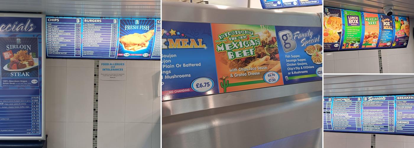 Bee Gee's Fish & Chips Menu