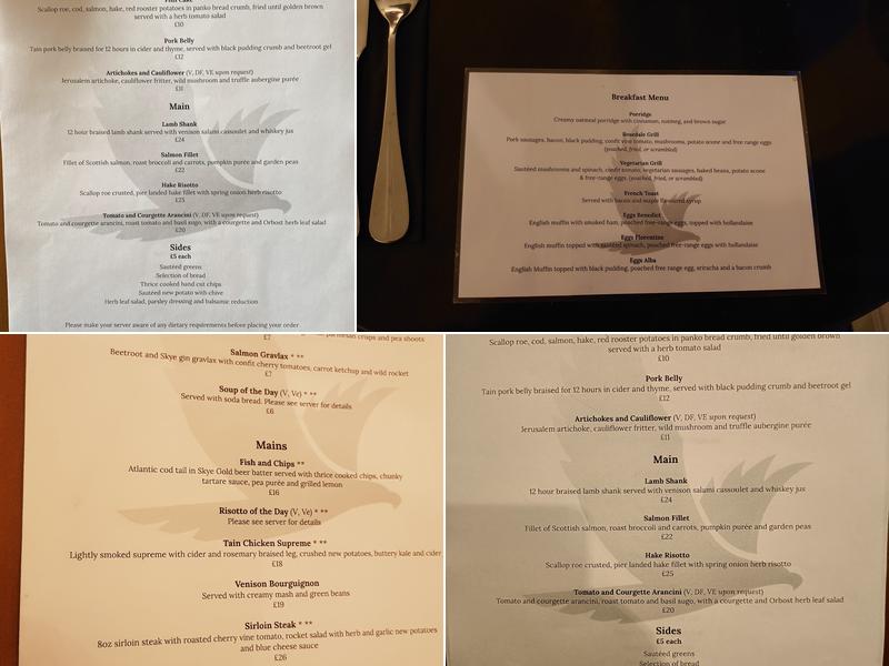 Restaurant Rosedale Menu
