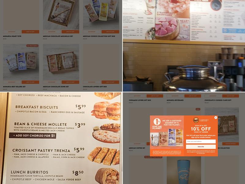 La Monarca Bakery & Cafe Menu