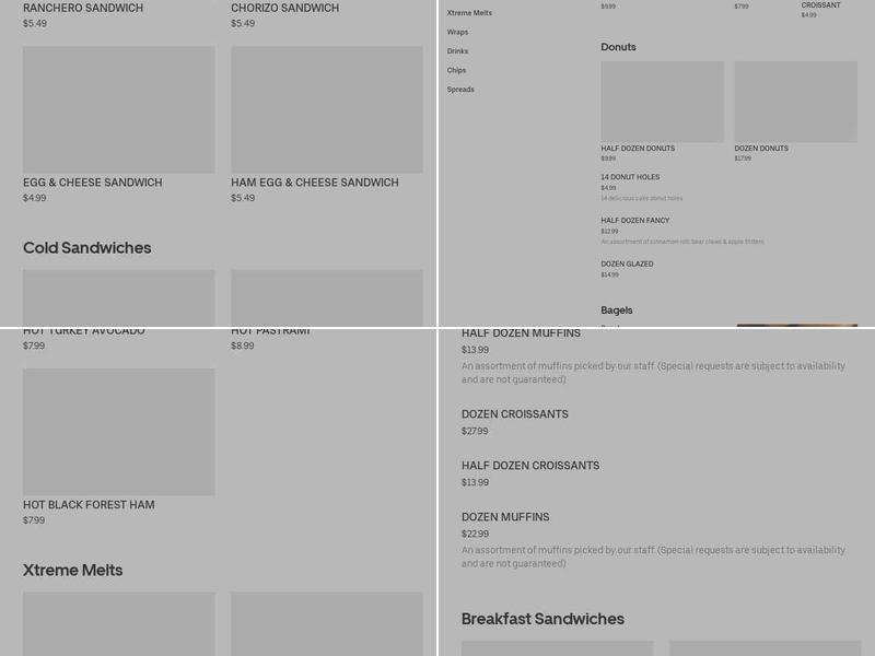 Winchell's Donut House Menu