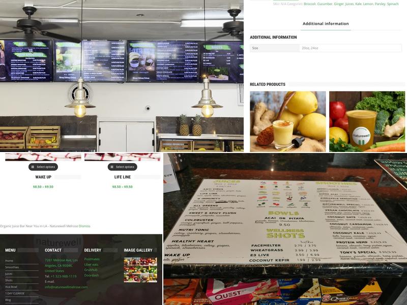 Naturewell Melrose Menu