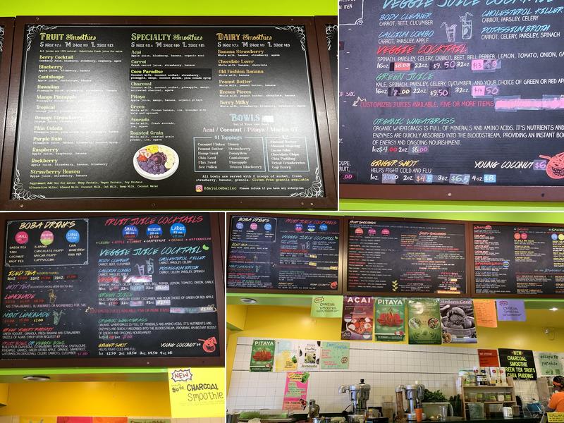 Da Juice Bar Menu