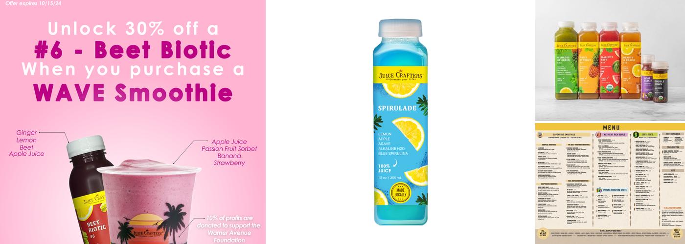 Juice Crafters - Beverly Hills Menu