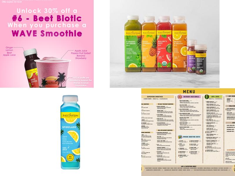 Juice Crafters - Beverly Hills Menu