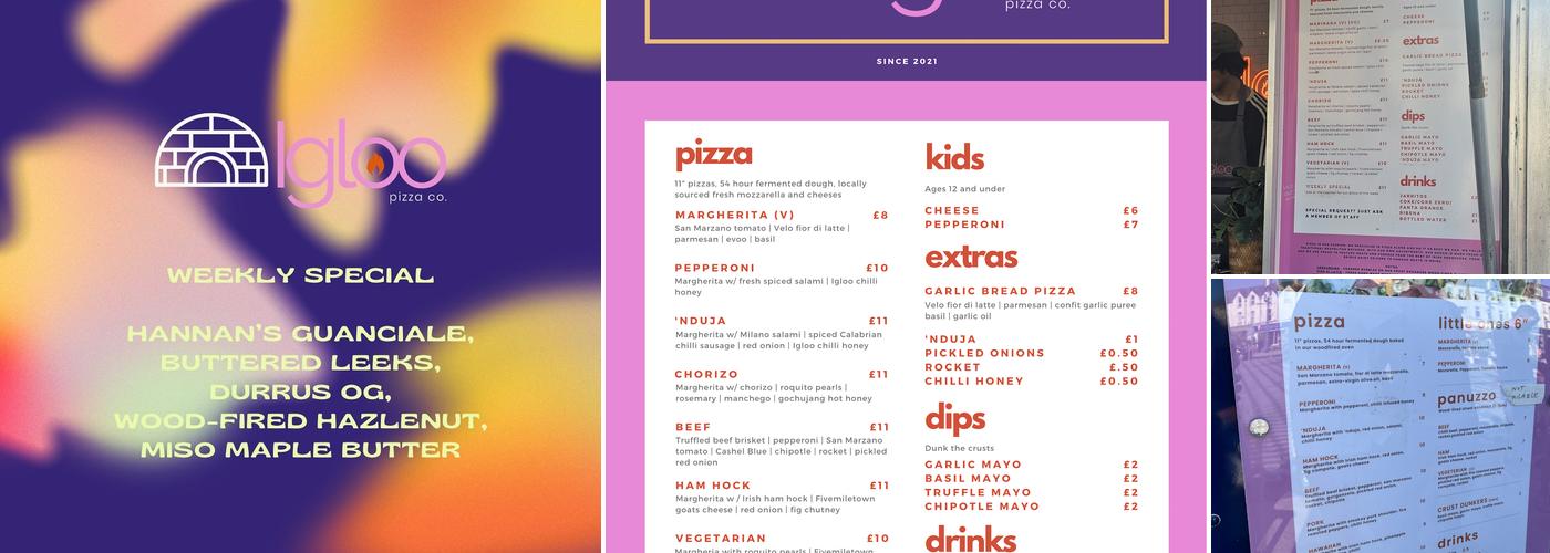 Igloo Pizza Co. Menu