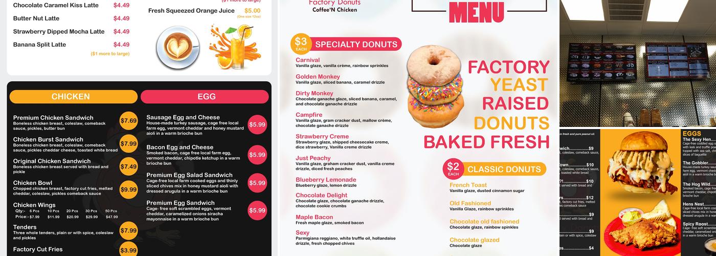 Izzys Hot Chicken and Desserts Menu